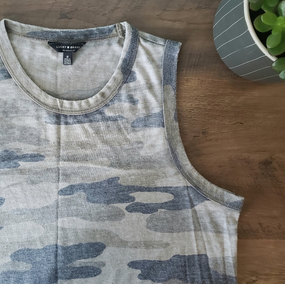 Lucky Brand Vintage Burnout Camo Tank Dress - Picture 3 of 7